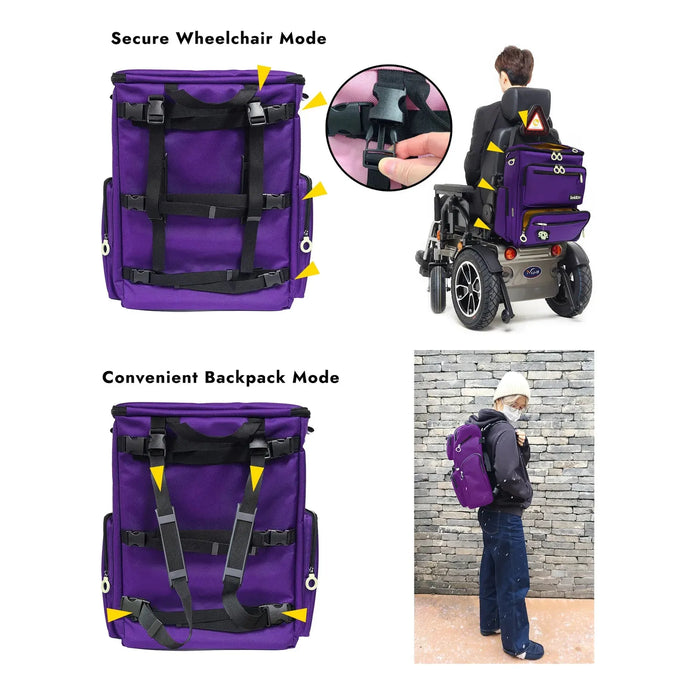 MAX / FT Deluxe LARGE Feeding Tube Compatible Wheelchair Backpack