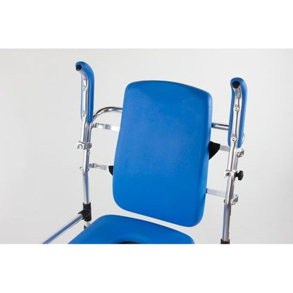 Professional Mobile Shower/Commode Chair with Padded Seating & Flip-Up Arms – Caspian™ by Platinum Health