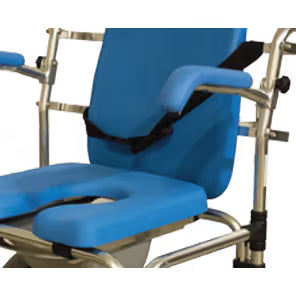 Professional Mobile Shower/Commode Chair with Padded Seating & Flip-Up Arms – Caspian™ by Platinum Health