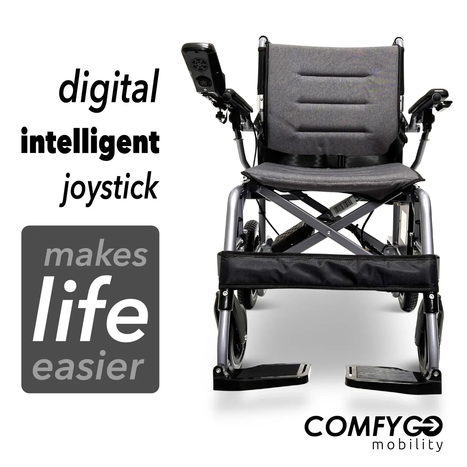 ComfyGO X-7 Electric Wheelchair – 40 lb Ultra Lightweight Folding Power Chair (Dual Battery)
