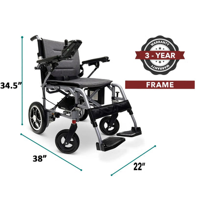 ComfyGO X-7 Electric Wheelchair – 40 lb Ultra Lightweight Folding Power Chair (Dual Battery)