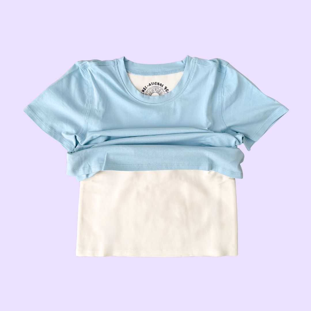 Sensory Friendly T-Shirt by Sense-ational You – Adjustable Compression Lined Sensory Shirt for Kids