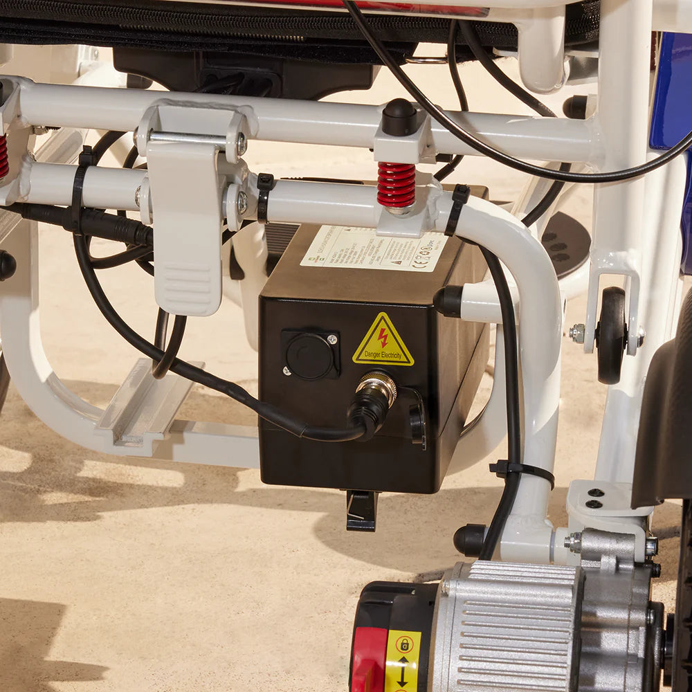 OAS Cruise Pro Folding Electric Wheelchair – Reclining 350 lb Travel Power Chair