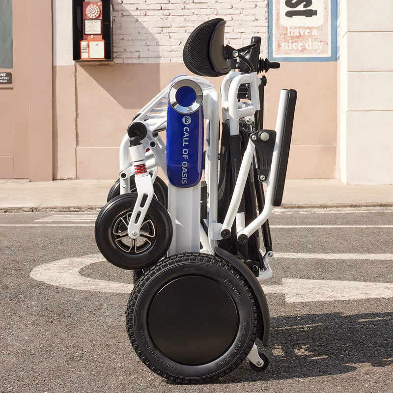 OAS Cruise Pro Folding Electric Wheelchair – Reclining 350 lb Travel Power Chair