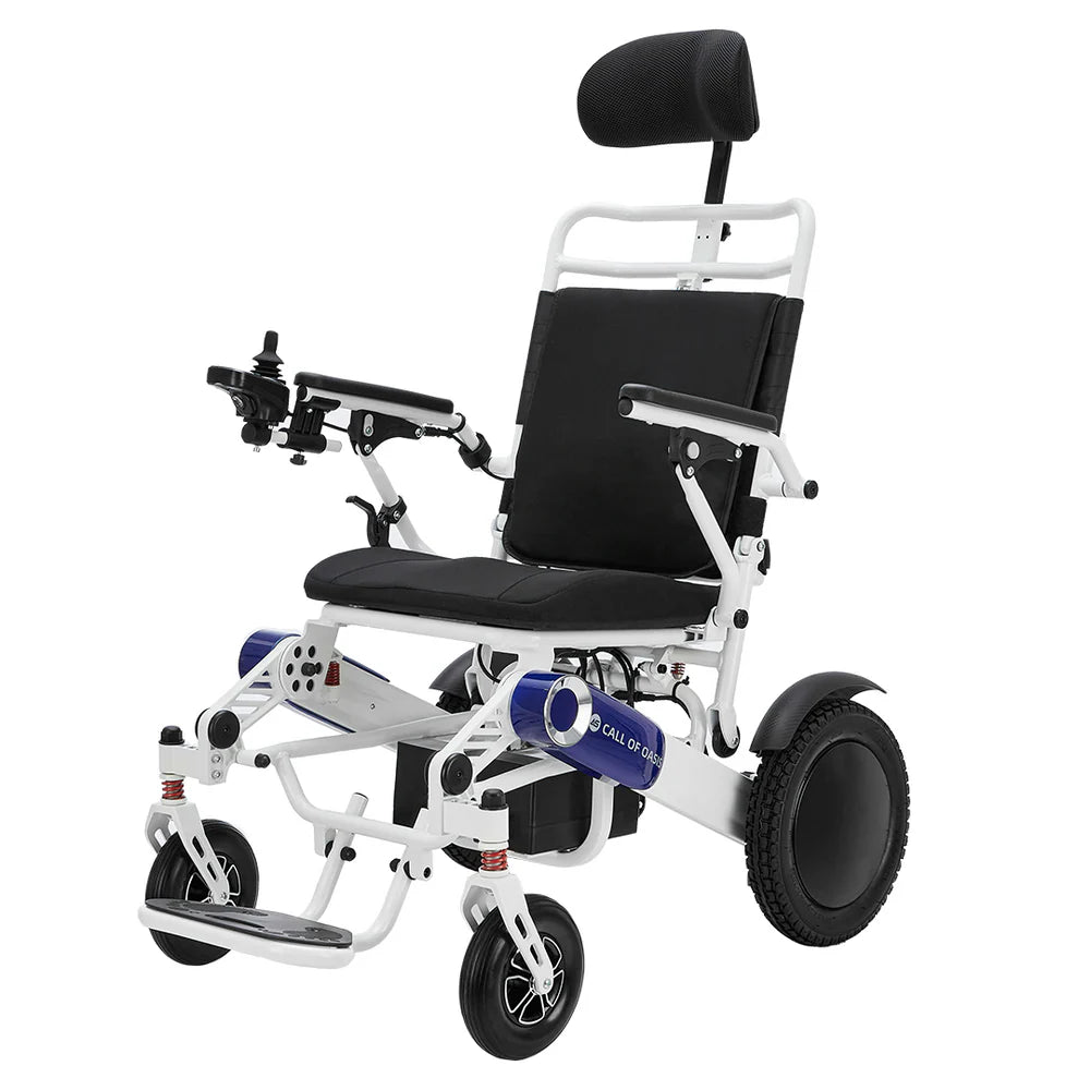OAS Cruise Pro Folding Electric Wheelchair – Reclining 350 lb Travel Power Chair