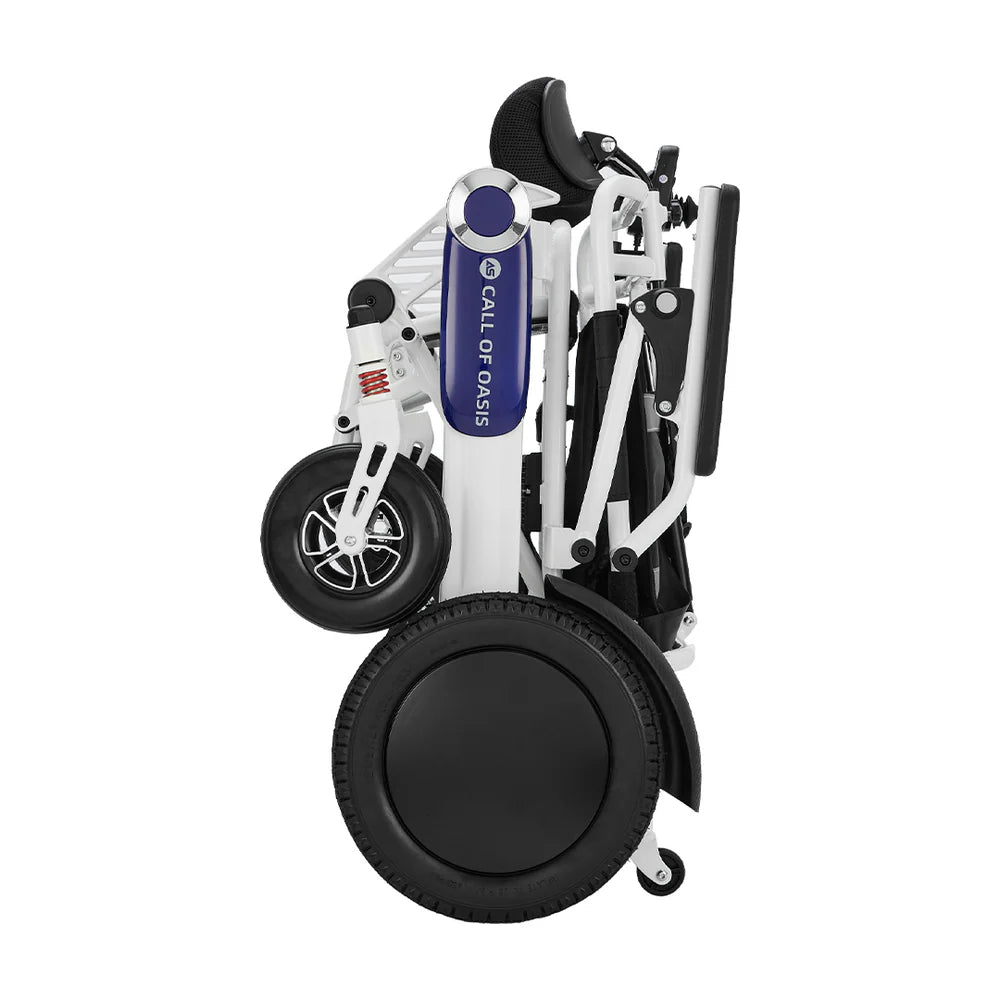 OAS Cruise Pro Folding Electric Wheelchair – Reclining 350 lb Travel Power Chair