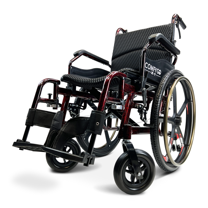 X-1 SE ComfyGO Lightweight Manual Wheelchair with Quick-Detach Wheels