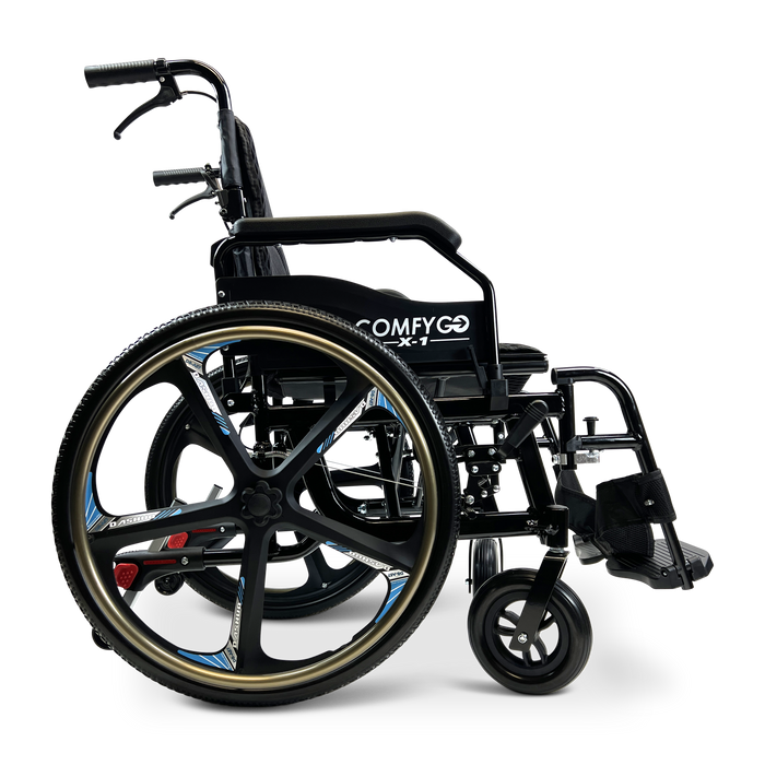 X-1 SE ComfyGO Lightweight Manual Wheelchair with Quick-Detach Wheels