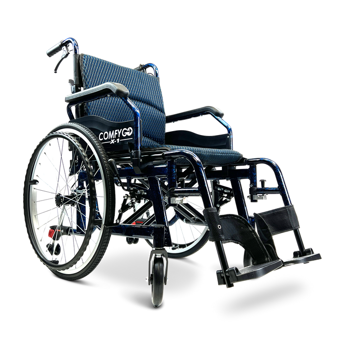 X-1 ComfyGO Lightweight Manual Wheelchair with Quick-Detach Wheels