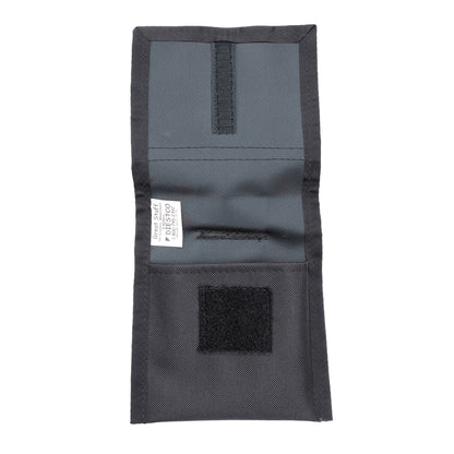 Diestco Cell Phone Holder unfolded to show the lined interior, hook-and-loop flap closure, and Made in USA label