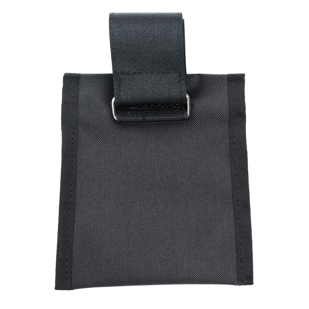 Back of the Diestco horizontal Cell Phone Holder showing the adjustable side strap with metal buckle
