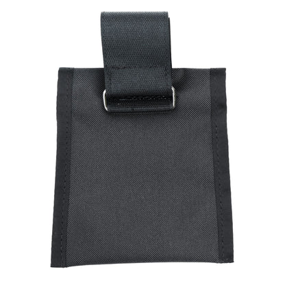Back of the Diestco horizontal Cell Phone Holder showing the adjustable side strap with metal buckle