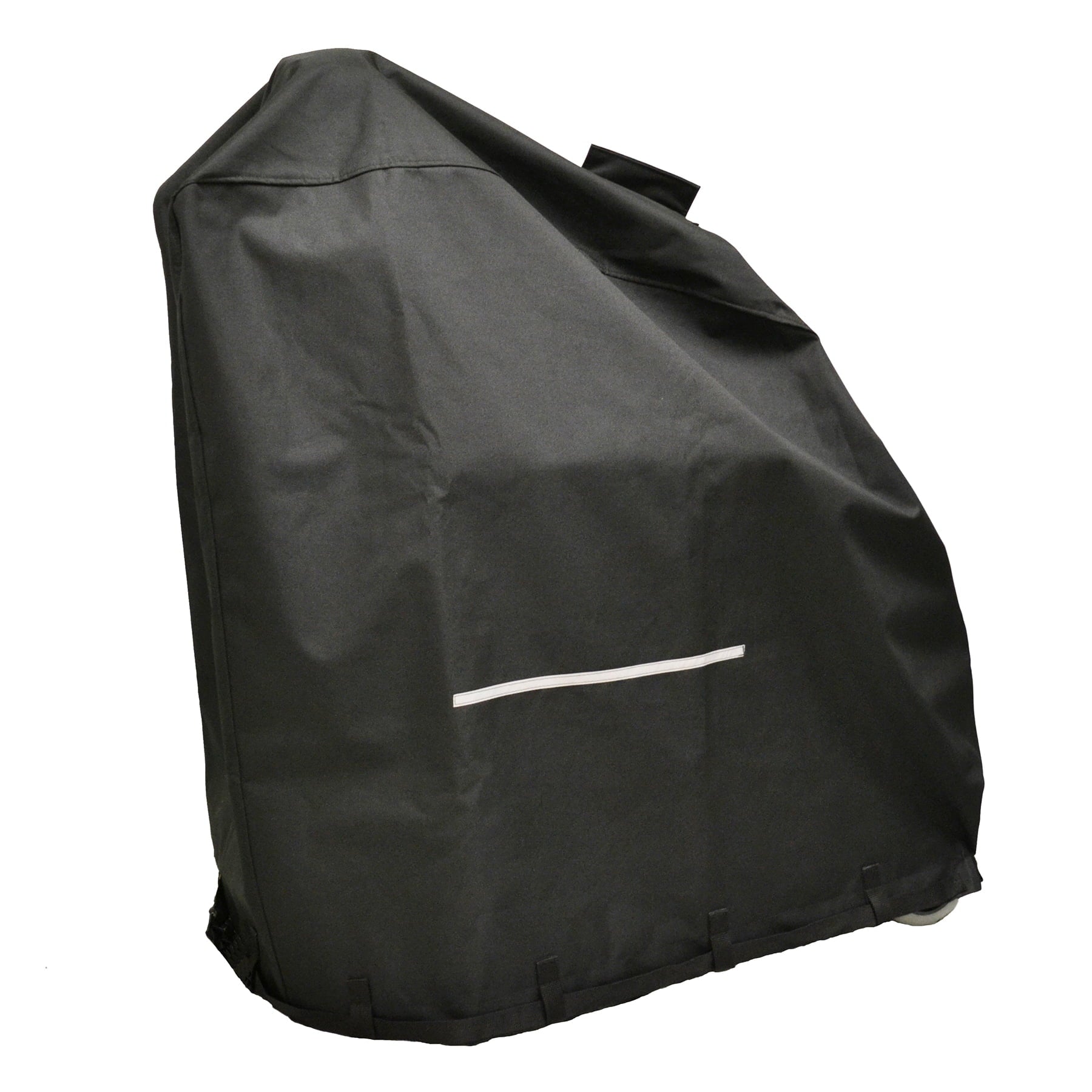 Diestco top slit power wheelchair cover on a power chair with reflective strip and bottom straps for a secure fit