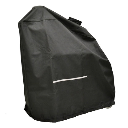 Diestco top slit power wheelchair cover on a power chair with reflective strip and bottom straps for a secure fit