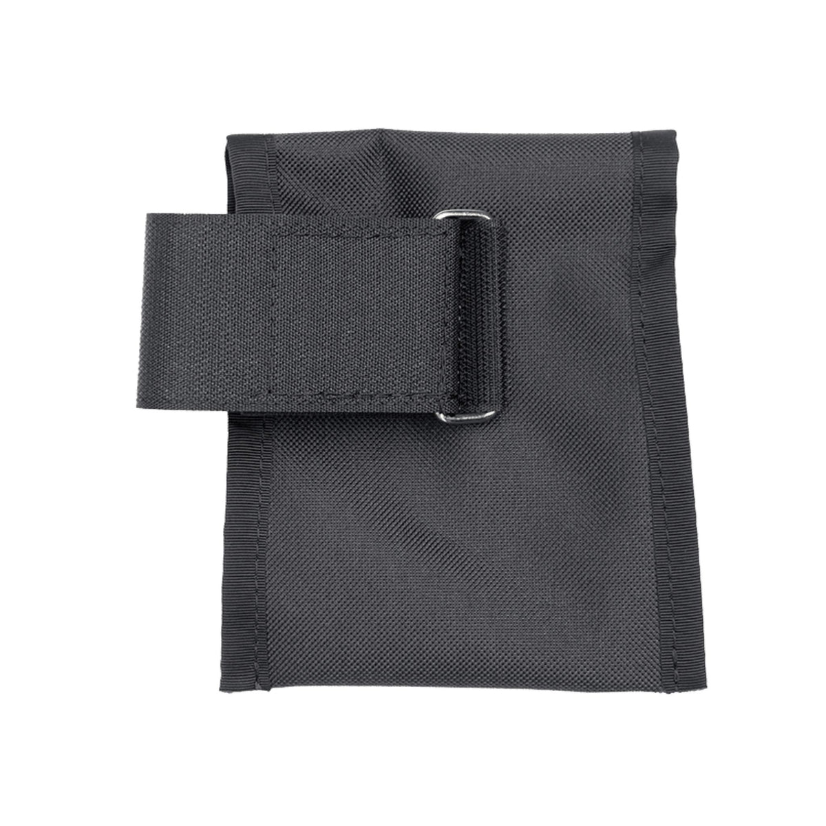 Back of the Diestco vertical Cell Phone Holder showing the adjustable top strap with metal buckle