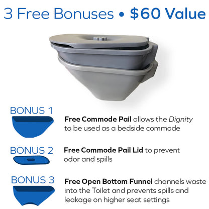 Dignity Commode, MEDICAL-GRADE Aluminum, COMMERCIAL-GRADE Construction
