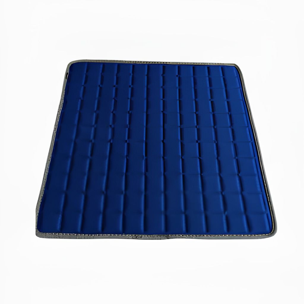 Blue Ease Cushion cooling soft gel insert with a segmented gel surface shown from an angled top view