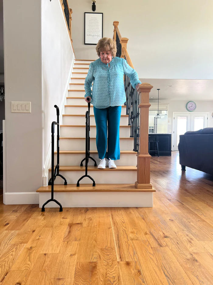 Rock Steady Cane Stair Assist Cane – Adjustable Lightweight Stair Support Cane