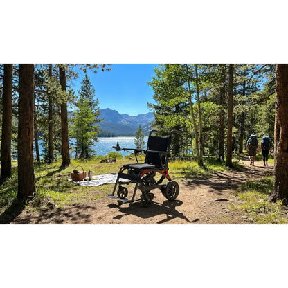 Ezi Fold Carbon Folding Electric Wheelchair – 28 lb Carbon Fiber Travel Power Chair