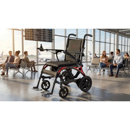 Ezi Fold Carbon Folding Electric Wheelchair – 28 lb Carbon Fiber Travel Power Chair