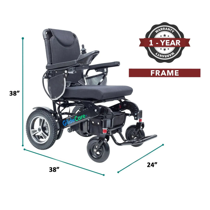 Glide Care G-6 Lightweight Foldable Electric Wheelchair for Adults – Airline-Approved