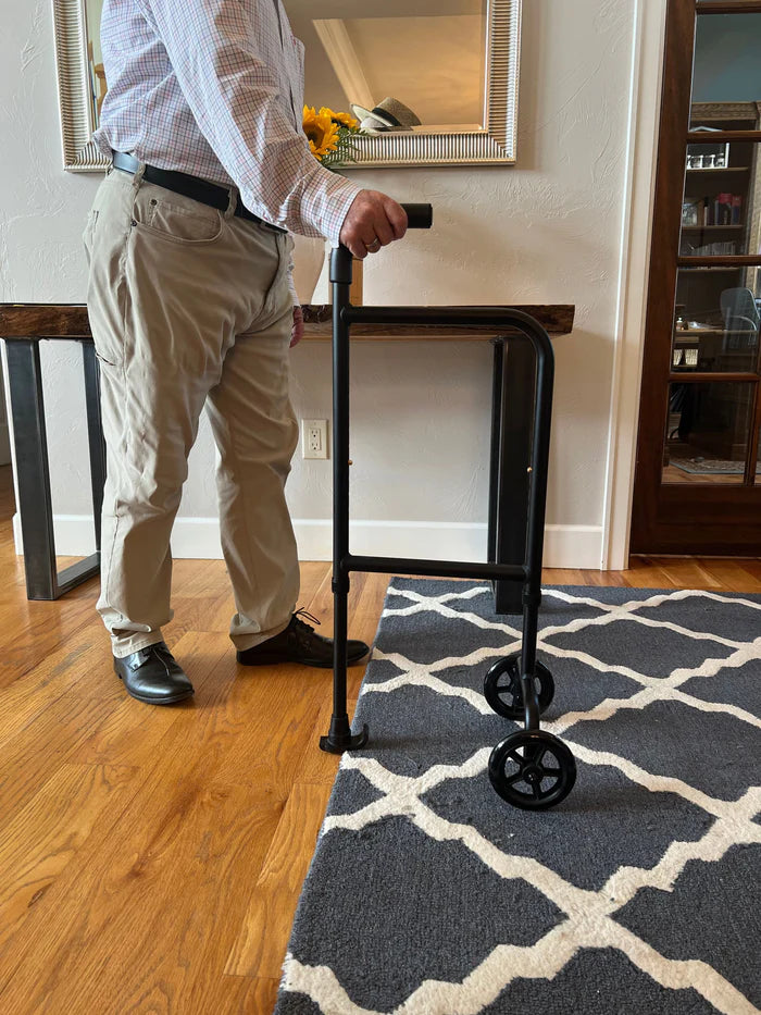 Person using mobility walker for adults with limited mobility for home use