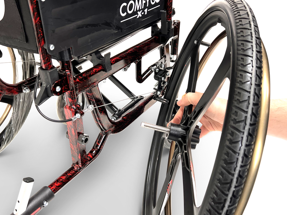 X-1 ComfyGO Lightweight Manual Wheelchair with Quick-Detach Wheels