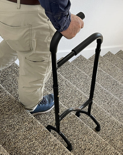 Rock Steady Cane Stair Assist Cane – Adjustable Lightweight Stair Support Cane