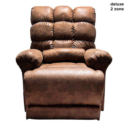 Journey Deluxe Perfect Sleep Chair 2-zone leather recliner with padded back and arm support