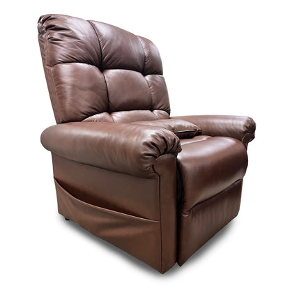Journey Deluxe Perfect Sleep Chair with genuine leather upholstery and supportive cushioning