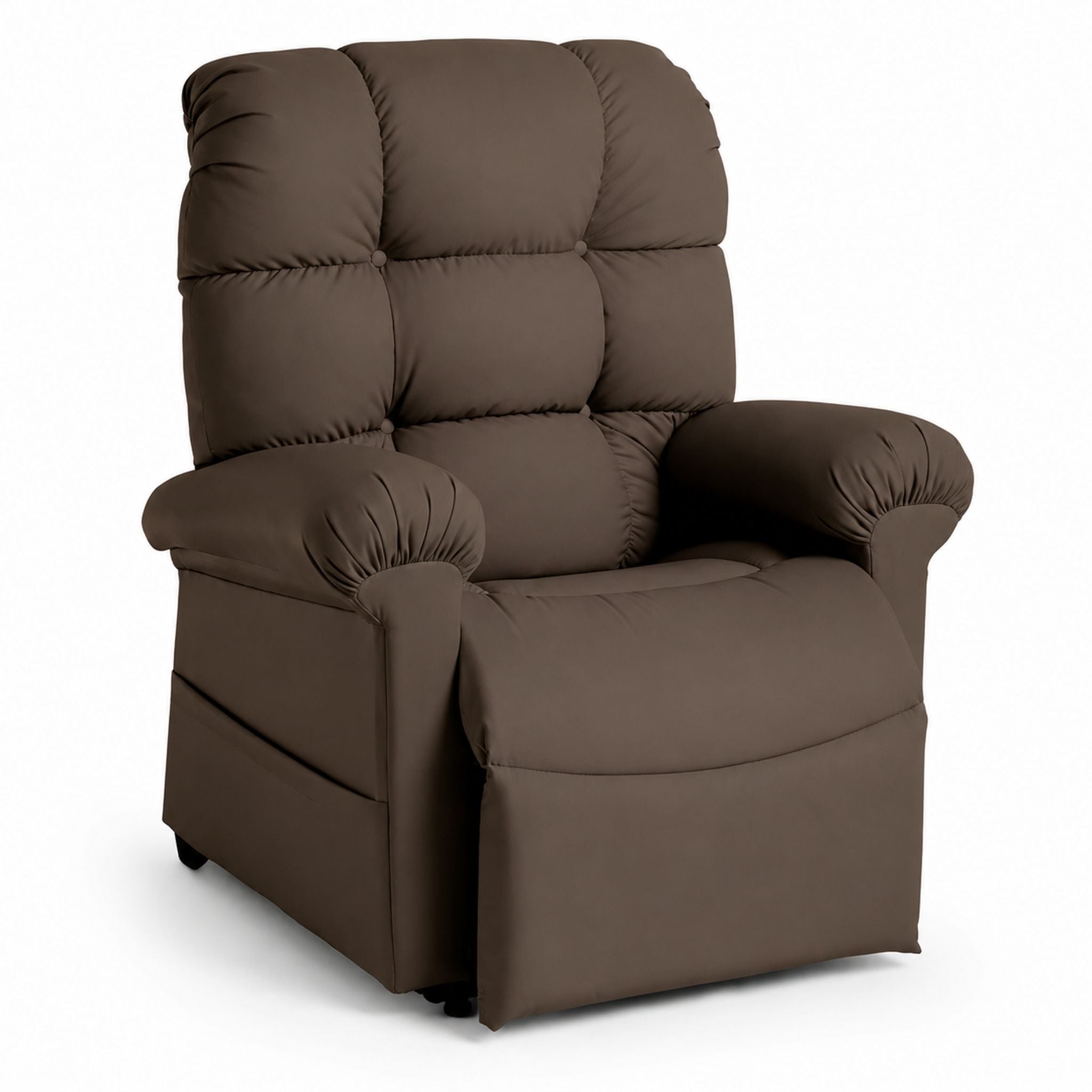 Journey Perfect Sleep Chair in Chocolate MiraLux upholstery with plush backrest and supportive armrests