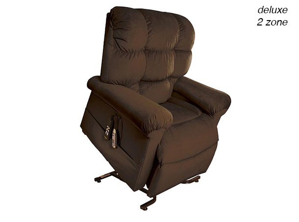 Journey Perfect Sleep Chair chocolate Microlux recliner showing power lift assistance for easier standing