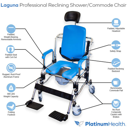 Heavy-Duty Tilt Bath Chair with ComfortMesh Cover & Adjustable Positioning – Floor-Level Support Chair