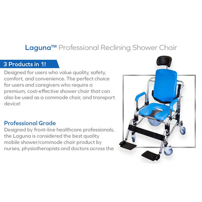 Heavy-Duty Tilt Bath Chair with ComfortMesh Cover & Adjustable Positioning – Floor-Level Support Chair