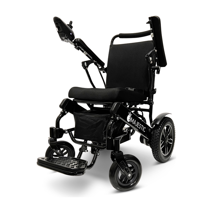Discover freedom with the MAJESTIC IQ-8000 Remote Controlled Lightweight Electric Wheelchair, designed for easy mobility.