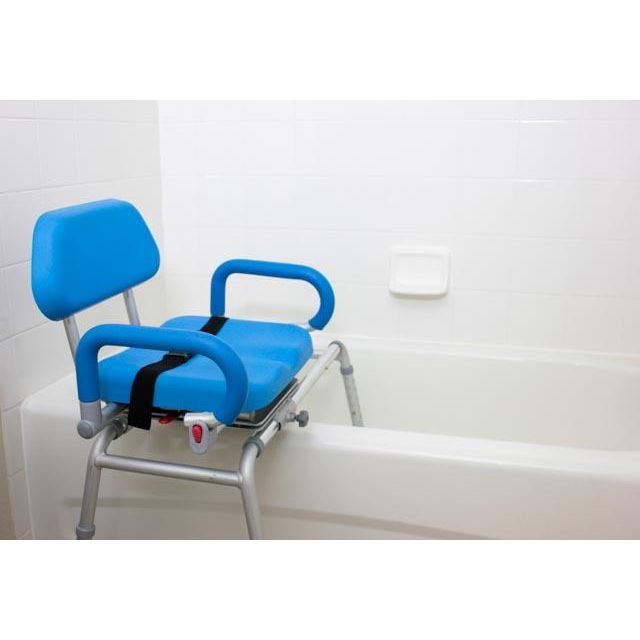 The Original Carousel Sliding Transfer Shower Bath Bench with Swivel Seat