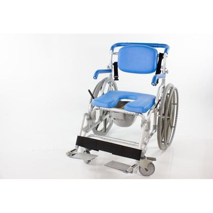 Bariatric Shower/Commode/Transport Chair 600 lb Capacity – Width Adjustable, Self-Propelling – MaxiBathe™ by Platinum Health