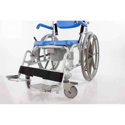 Bariatric Shower/Commode/Transport Chair 600 lb Capacity – Width Adjustable, Self-Propelling – MaxiBathe™ by Platinum Health