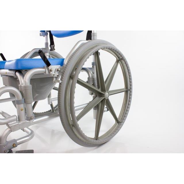 Bariatric Shower/Commode/Transport Chair 600 lb Capacity – Width Adjustable, Self-Propelling – MaxiBathe™ by Platinum Health