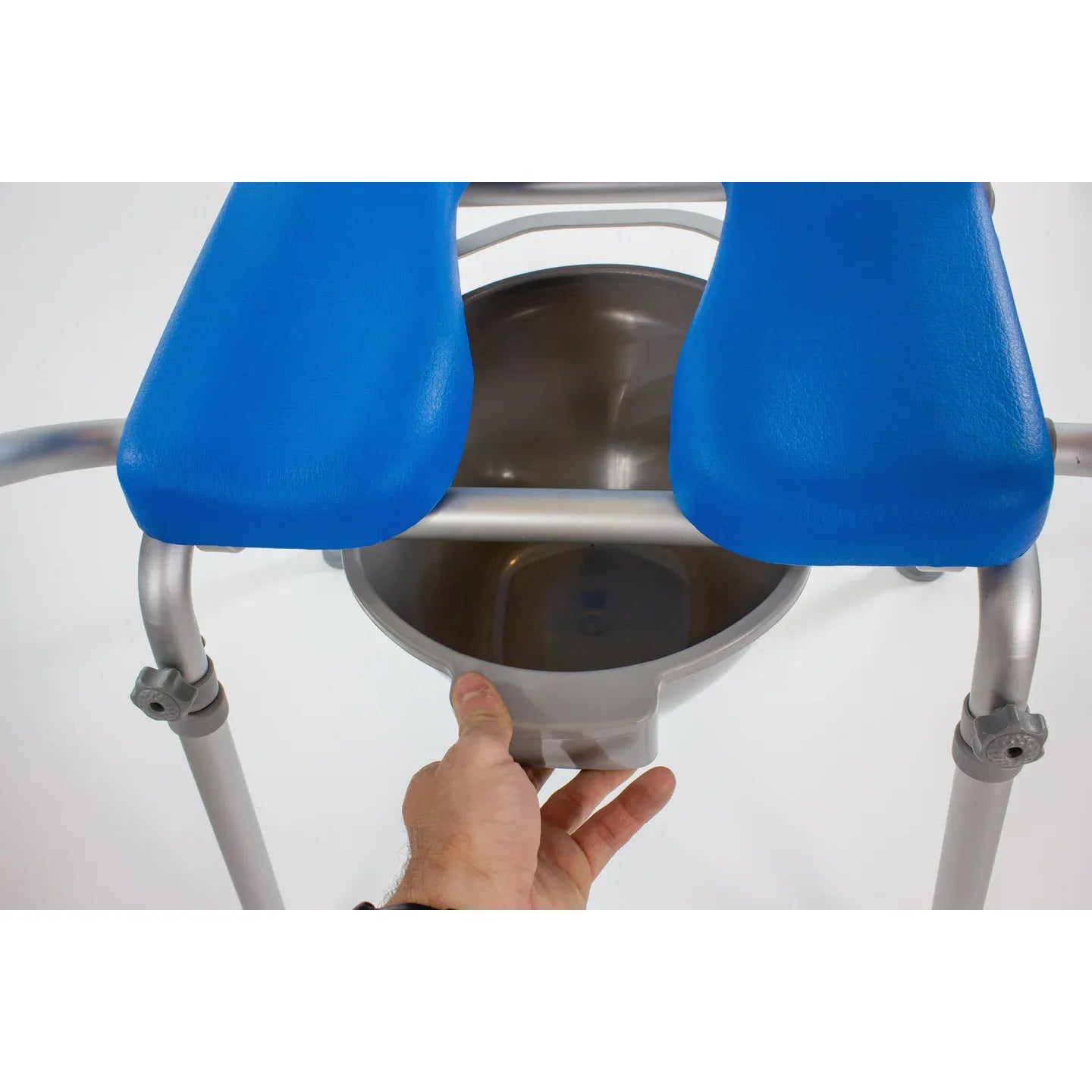 GentleBoost Uplift Assist Commode & Shower Chair with Integrated Toilet Safety Rail Self-Powered Uplift Seat
