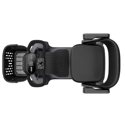 Top-down view of the Paiseec S3 mobility scooter showing the spacious seat, intuitive controls, front basket, and ergonomic riding position.