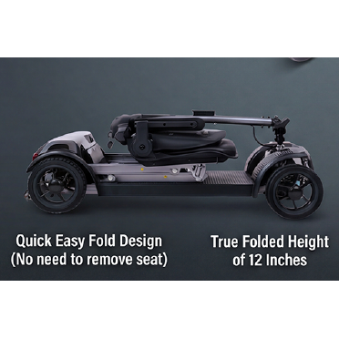 Forcemech PathMate Power Travel Scooter – Ultra-Compact Folding Mobility Scooter with FAA-Approved Battery