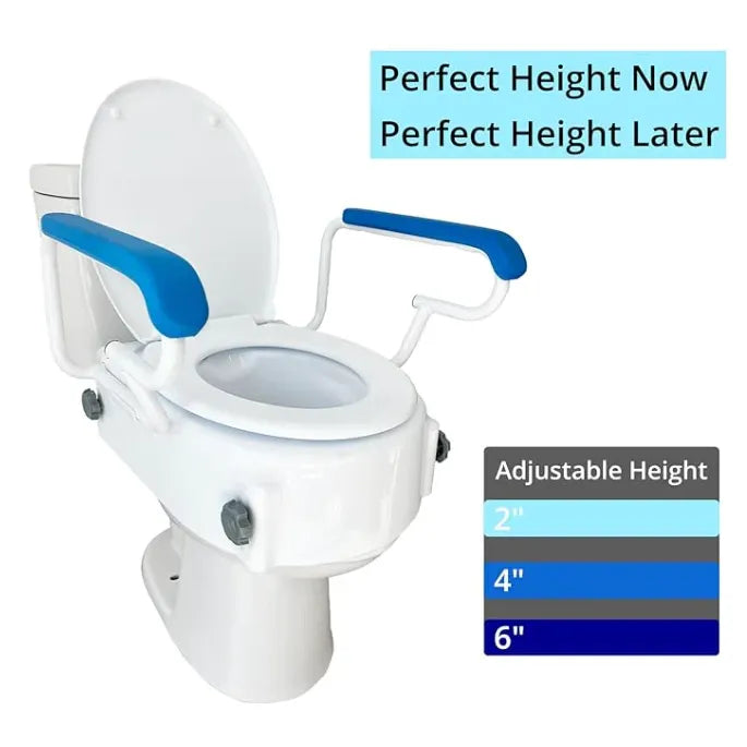PerfectHeight™ Raised Toilet Seat with Arms