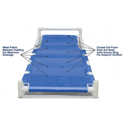 PVC Shower Bed with Bariatric Option