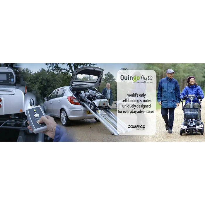 Quingo Flyte Mobility Scooter with MK2 Self Loading Ramp by ComfyGo