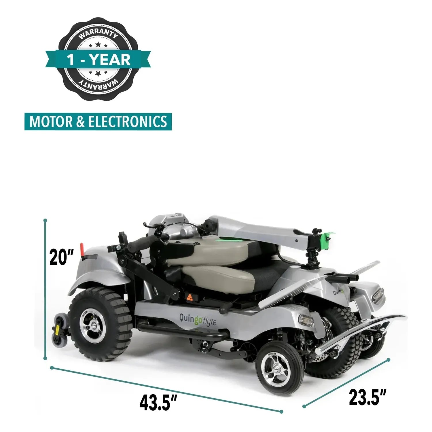 Quingo Flyte Mobility Scooter with MK2 Self Loading Ramp by ComfyGo