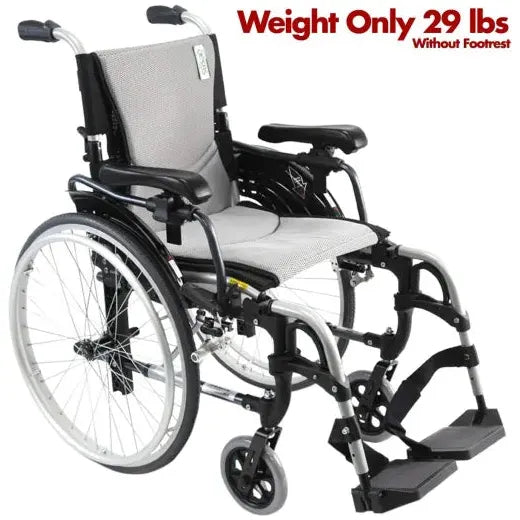 S-Ergo 305 Ultra Lightweight Ergonomic Wheelchair with Adjustable Seat Height
