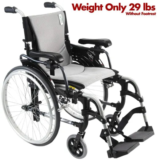 S-Ergo 305 Ultra Lightweight Ergonomic Wheelchair with Adjustable Seat Height