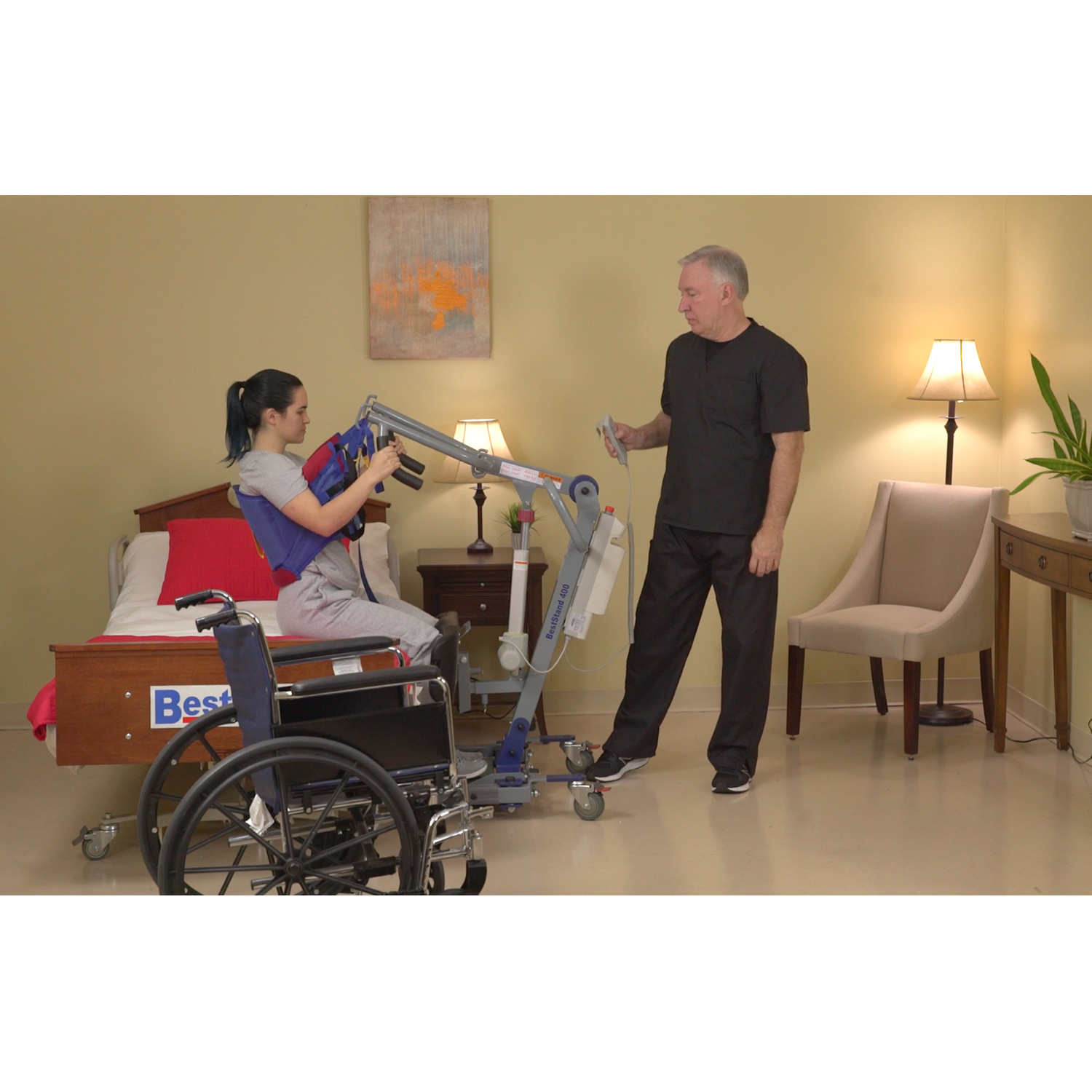 The BestStand® SA500  Heavy-Duty Sit-to-Stand Lift