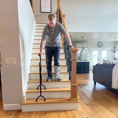 Rock Steady Cane Stair Assist Cane – Adjustable Lightweight Stair Support Cane